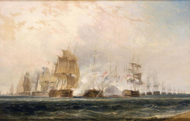 The Battle of the Nile (oil on canvas) from William Daniell