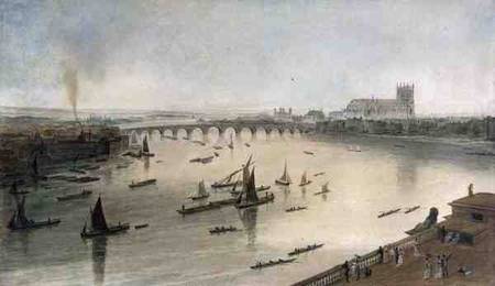 Westminster Bridge from Somerset House from William Daniell