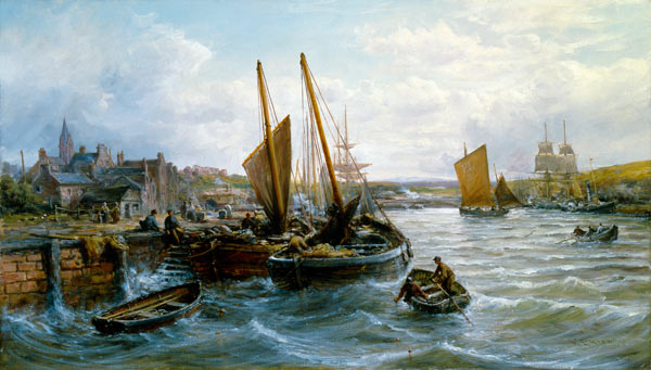 Fishing Boats in Peel Harbour, Isle of Man from William Edward Webb