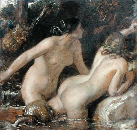 Nymphs with a Sea Monster from William Etty