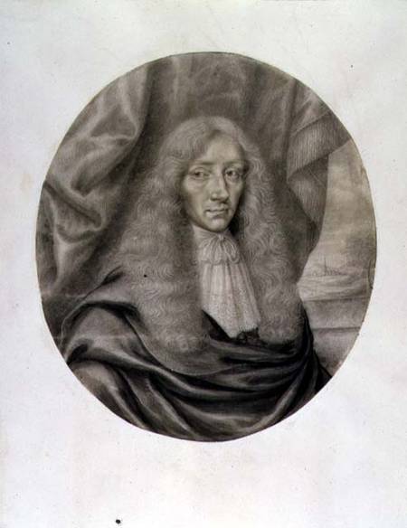 Portrait of Robert Boyle (1627-91) (pencil & ink on paper) from William Faithorne