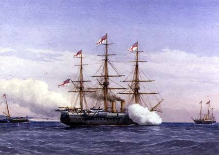 H.M.S. Bacchante with H.M. Yacht Osborne from William Frederick Mitchell