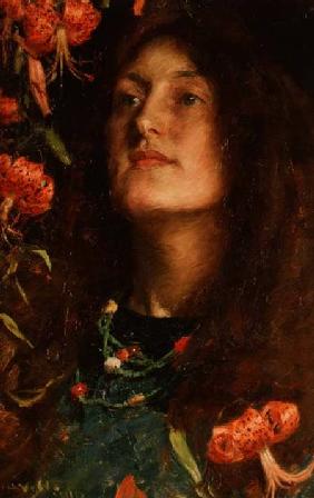 Portrait of Emily Hatherell, the artist's wife