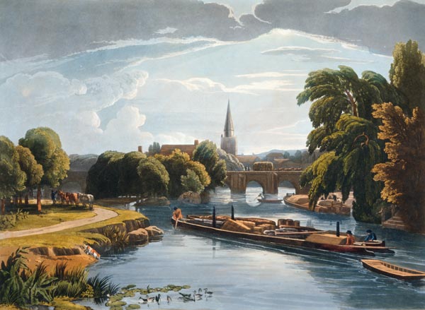 Abingdon Bridge and Church from William Havell