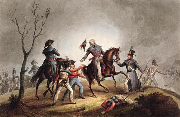 Death of Sir John Moore (1761-1809) January 17th 1809, from 'The Martial Achievements of Great Brita from William Heath