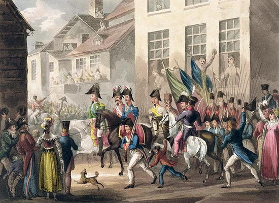 Entrance of the Allies into Paris, March 31st 1814, from 'The Martial Achievements of Great Britain from William Heath