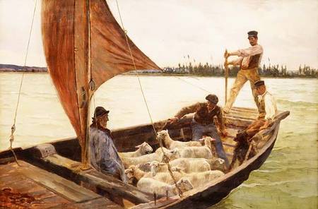 A Breezy Crossing from William Henry Bartlett