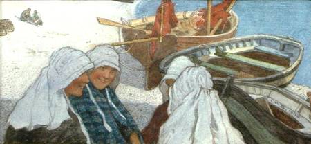 Breton Fishergirls from William Henry Bartlett
