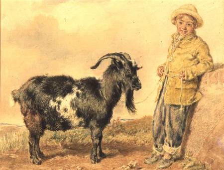 Boy and Goat from William Henry Hunt