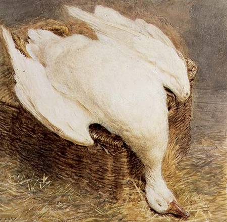 Still Life of a Dead Goose with a Basket from William Henry Hunt