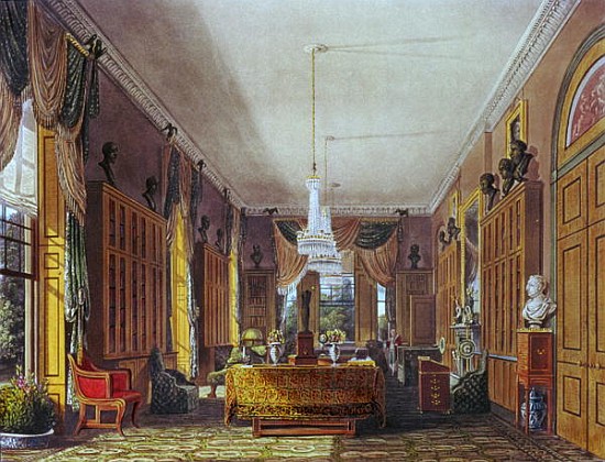 The Queen''s Library, Frogmore, Pyne''s ''Royal Residences'' from William Henry Pyne