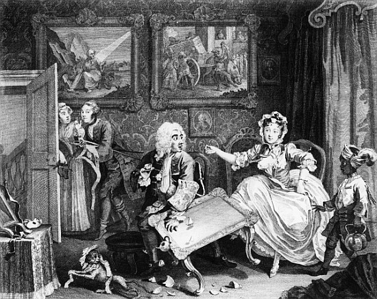 A Harlot''s Progress, plate II, Quarrels with her Jew Protector from William Hogarth