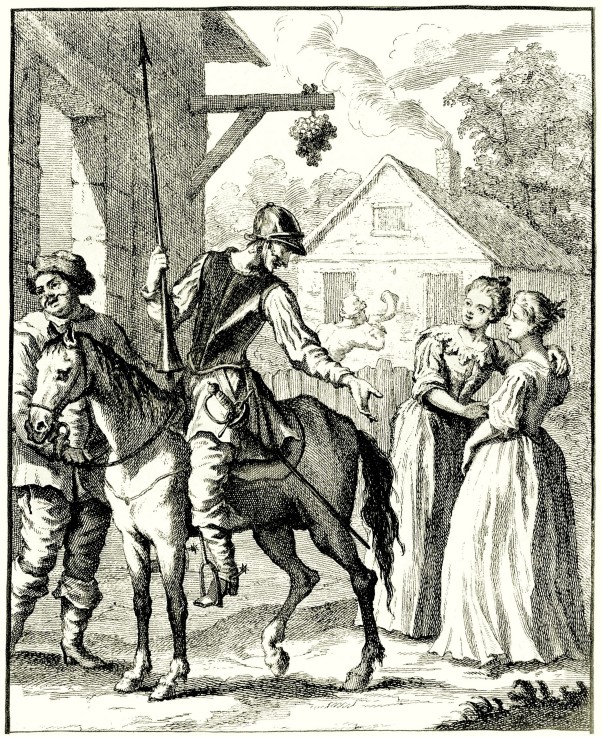 Illustration to the book "Don Quijote de la Mancha" by M. de Cervantes from William Hogarth