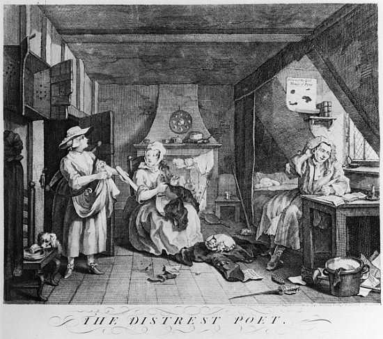 The Distressed Poet from William Hogarth