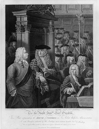 The House of Commons in Walpole''s administration, published 1803 from William Hogarth