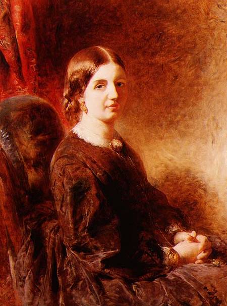 Portrait of a woman, seated, said to be Mrs Huggins from William Huggins