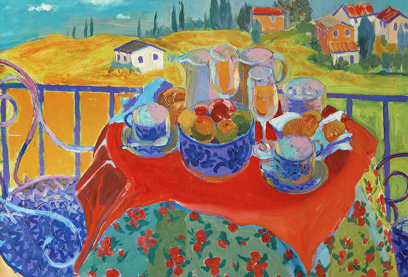 Tuscan Terrace (oil on board)  from William  Ireland