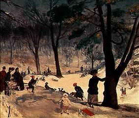 In winter in the Central park in New York from William J. Glackens