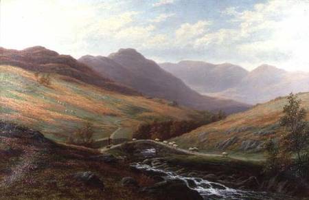 Elter Water and Langdale Pikes, Westmorland from William Mellor