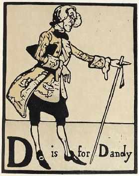 D is for Dandy, illustration from An Alphabet, pub. 1898