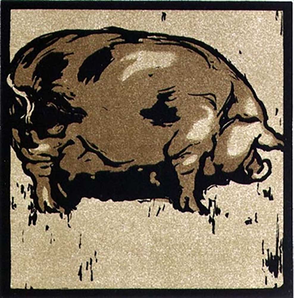 The Learned Pig, from The Square Book of Animals, published by William Heinemann, 1899 from William Nicholson