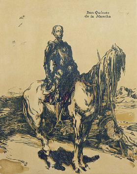 Don Quixote de la Mancha, illustration from Characters of Romance, first published 1900