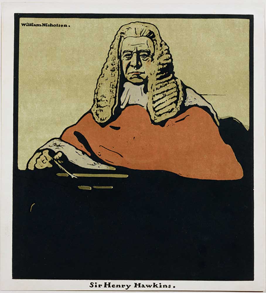 Sir Henry Hawkins, from Twelve Portraits, first published by William Heinemann, 1899 from William Nicholson