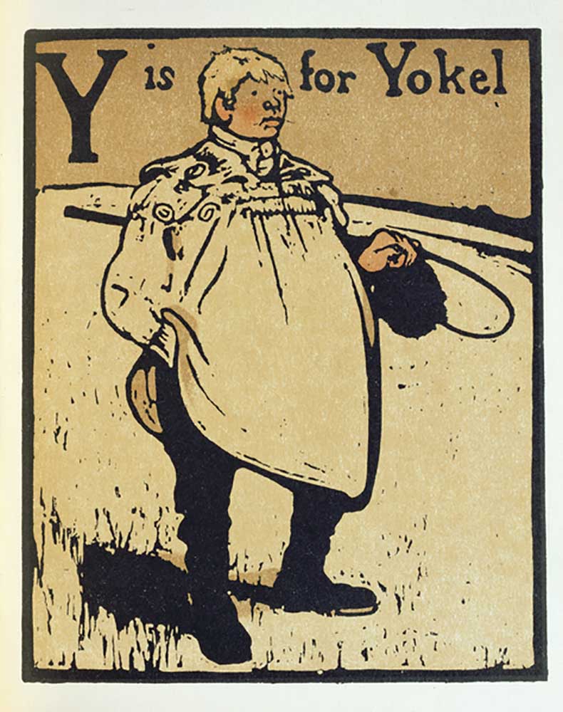 Y is for Yokel, illustration from An Alphabet, published by William Heinemann, 1898 from William Nicholson