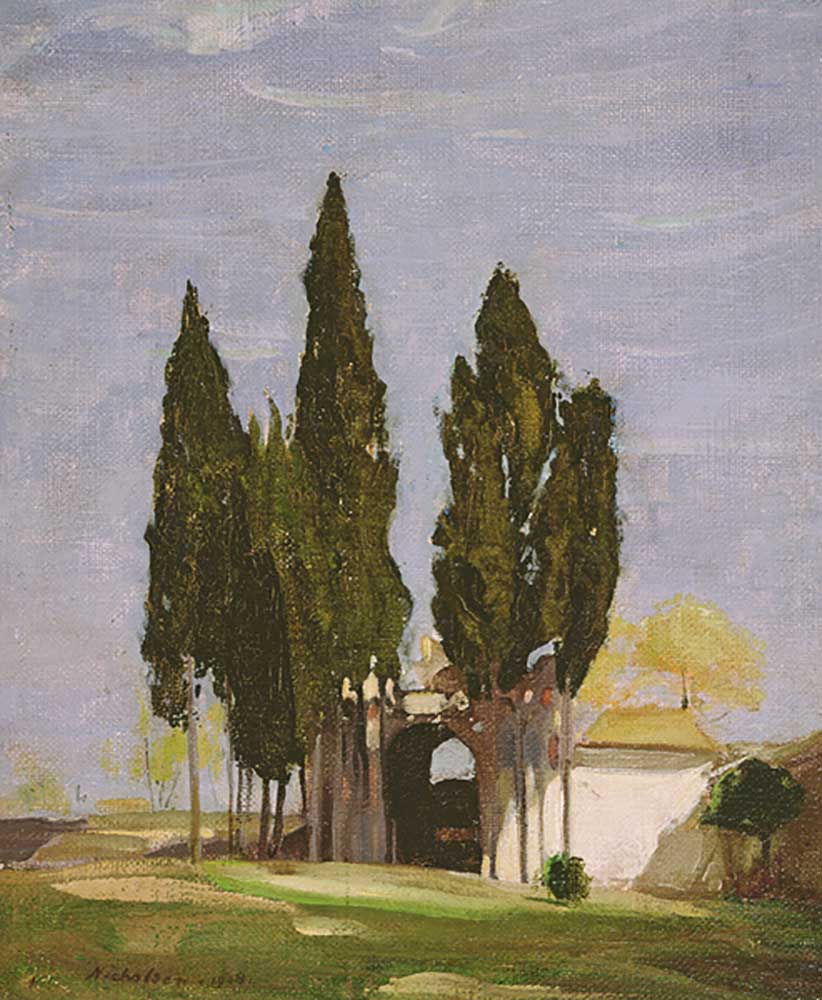 Cypresses, Palatine Hill, Rome, 1908 from William Nicholson