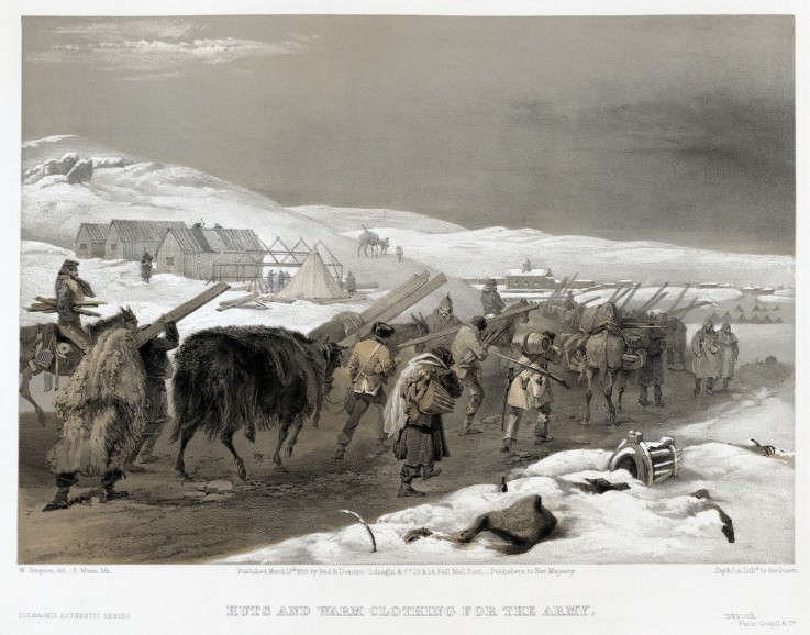 British troops on the road to Sevastopol from William Simpson
