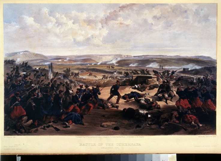 The Battle of Chernaya River on August 16, 1855 from William Simpson