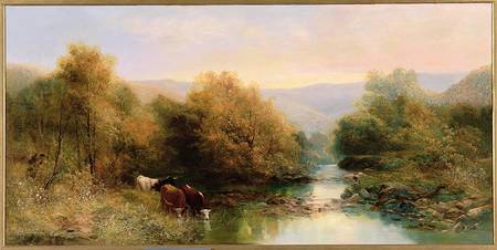 Cattle on the Dart in Autumn from William Widgery