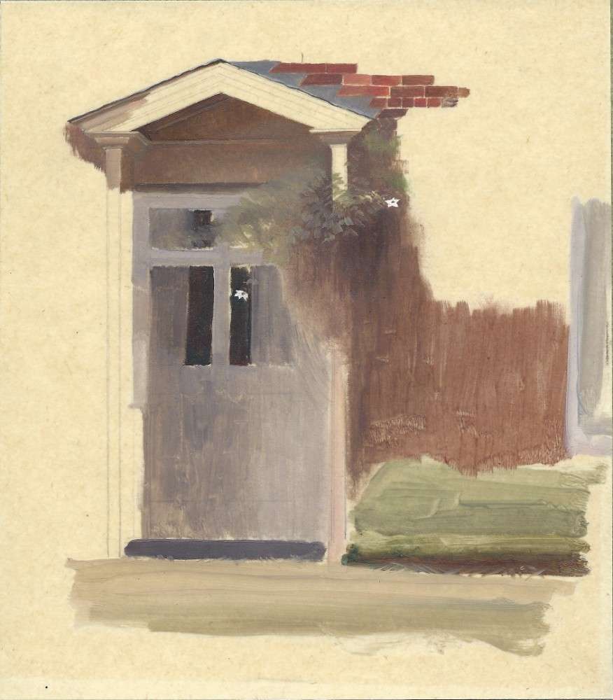The front door of Line Holt Farm House from Winifred Knights