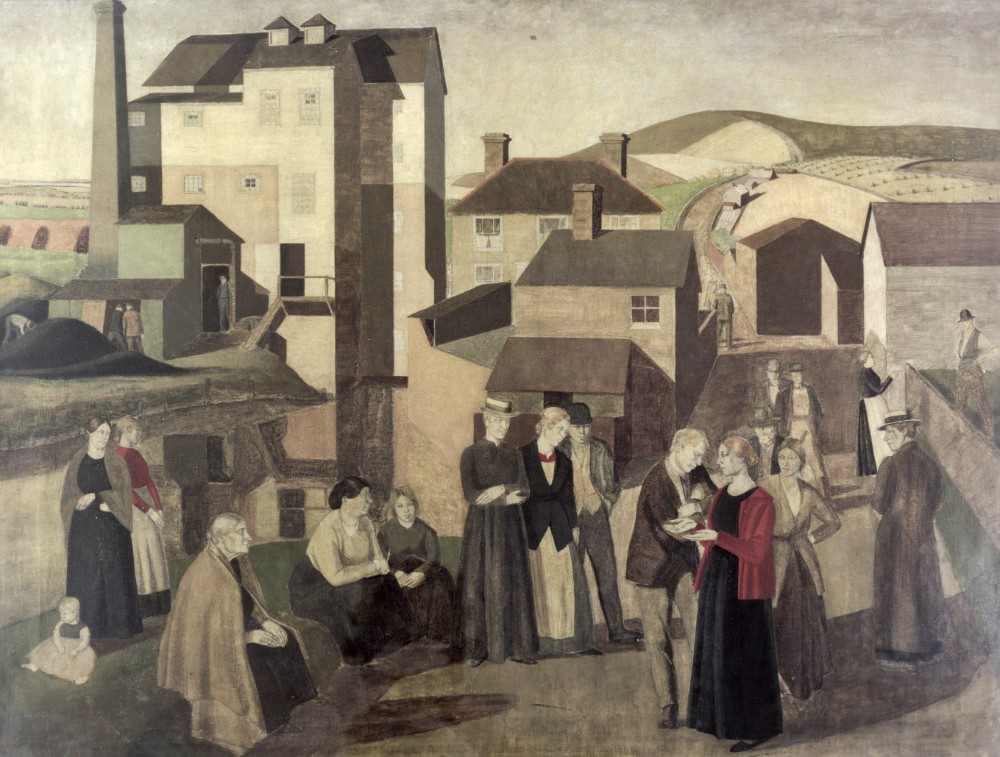 A Scene in a Village Street with, Mill-Hands Conversing from Winifred Knights