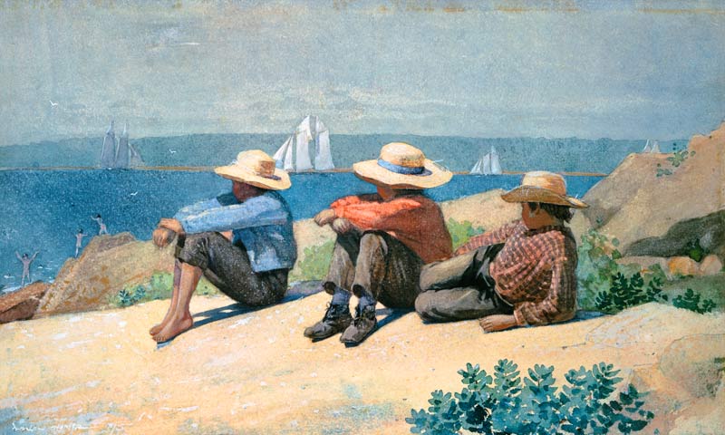 Boys on the sea beach. from Winslow Homer