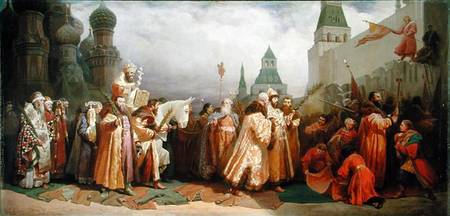 Palm Sunday Procession under the Reign of Tsar Alexis Romanov (1629-76) from Wjatscheslaw Grigor. Schwarz