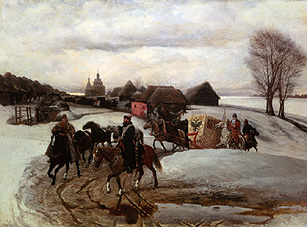 The pilgrimage of the Tsar in spring in the time of the Aleksej Michailowitsch. from Wjatscheslaw Grigor. Schwarz