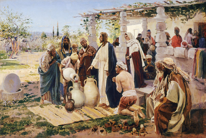 The Miracle of Turning Water into Wine at Cana from Wladimir Jegorowitsch Makowski