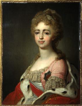 Portrait of Grand Duchess Alexandra Pavlovna (1783-1801), Daughter of Emperor Paul I