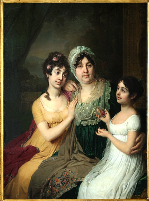 Portrait of Countess Anna Bezborodko with her daughters Lyubov and Cleopatra from Wladimir Lukitsch Borowikowski