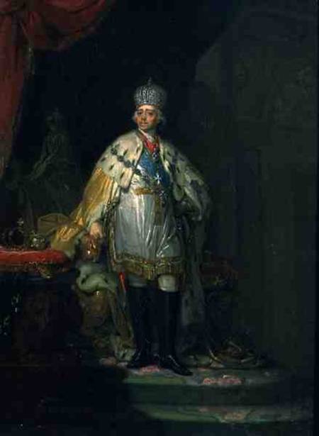 Portrait of Emperor Paul I (1754-1801) from Wladimir Lukitsch Borowikowski