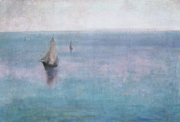 Sea landscape with sailing boats from Wladyslaw Slewinski