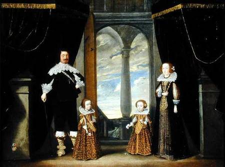 Portrait of a Nobleman, his Wife and their Two Daughters from Wolfgang Heimbach