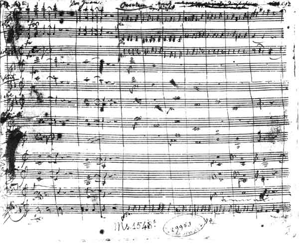 Ms.1548 (1) Ouverture of the opera ''Don Giovanni'' from Wolfgang Amadeus Mozart