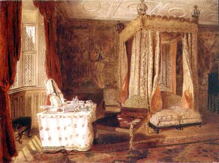 Interior of a Bedroom at Knole, Kent from W.S.P. Henderson