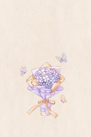 Hydrangea purple flower