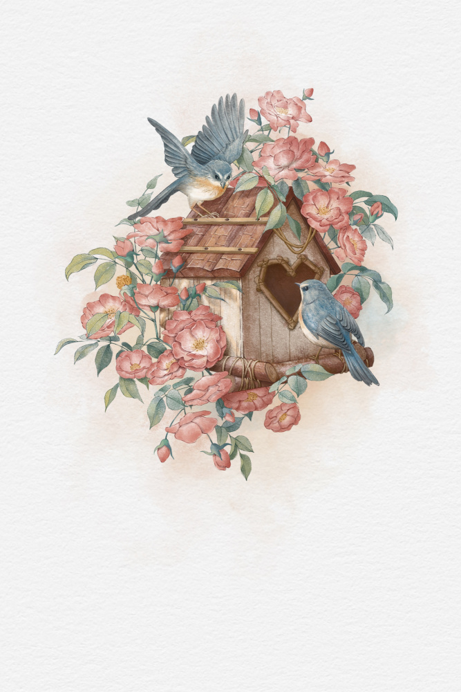 Bird House and rose from Xuan Thai