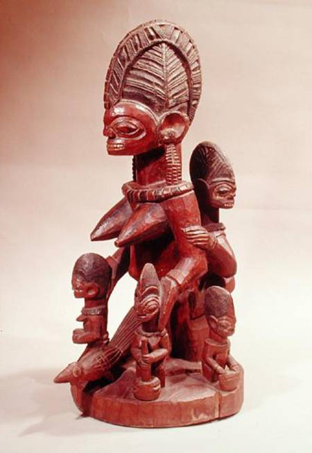 Mother and children from Yoruba  Culture