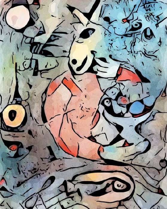 Miro trifft Chagall (La veste rouge) from zamart