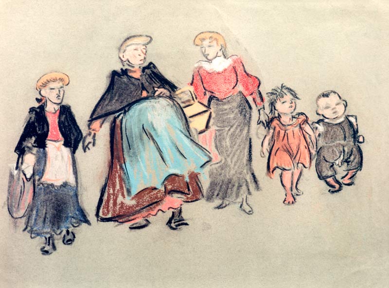 H.Zille, Mutter und Kinder from Heinrich Zille